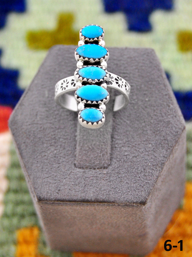 Southwest Handmade Kingman Turquoise & Sterling Silver Ring