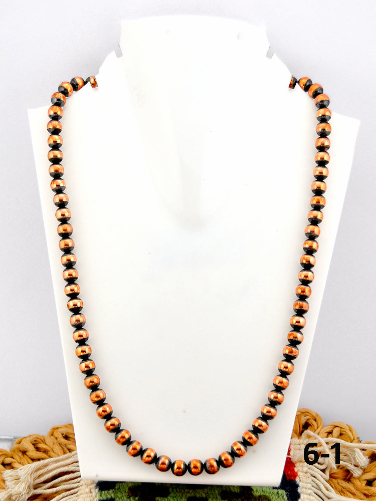 Southwest Handmade Copper Beaded Necklace 8mm