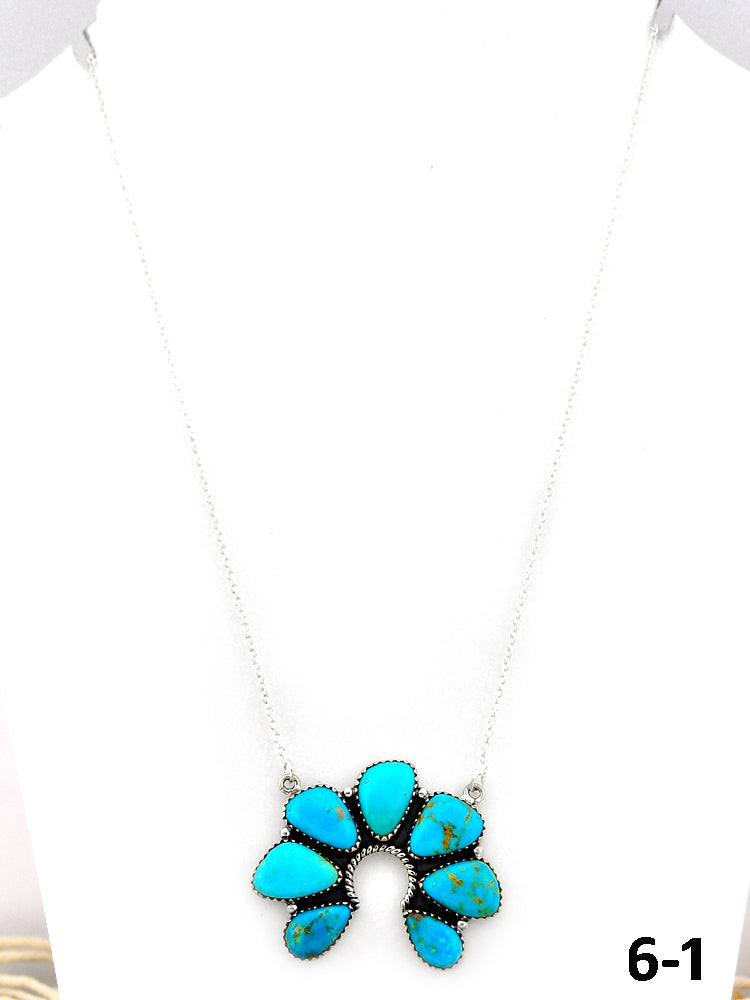 Southwest Made Santa Maria Turquoise & Sterling Silver Necklace