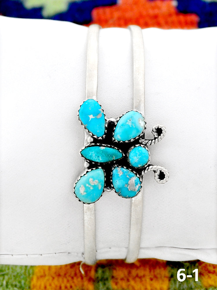 Southwest Made White Water Turquoise Cuff Bracelet