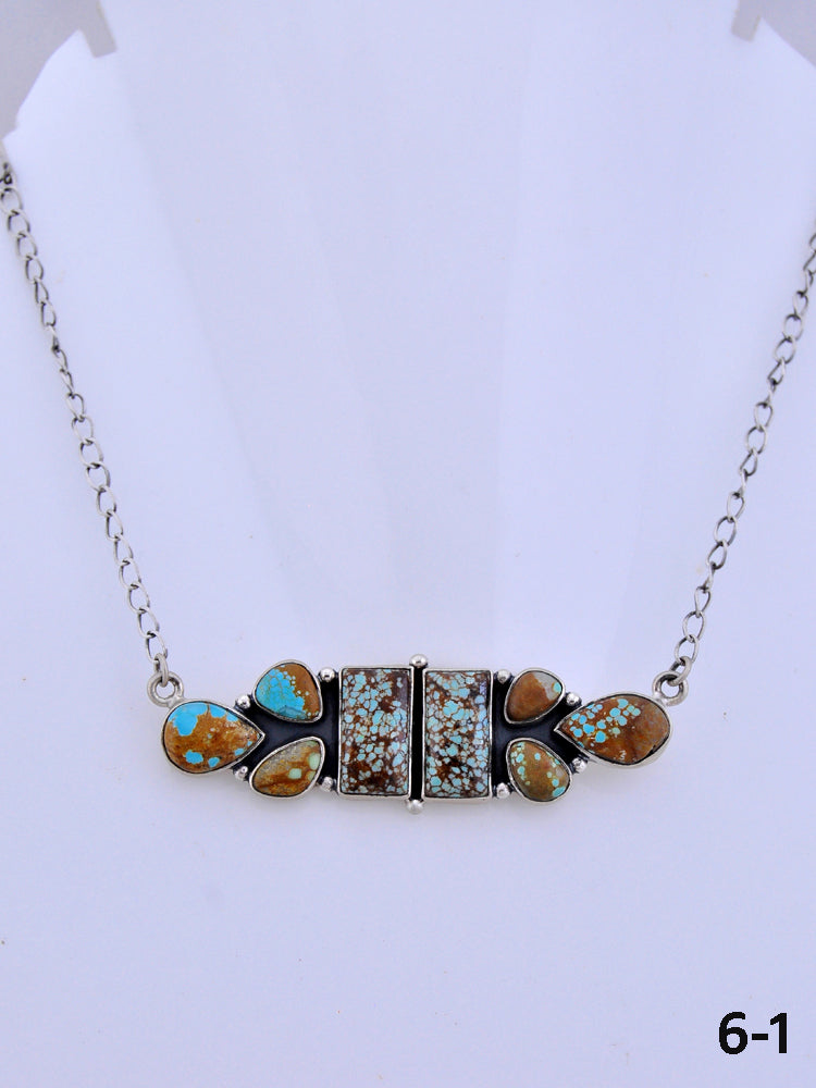 Southwest Made No.8 Turquoise & Sterling Silver Necklace