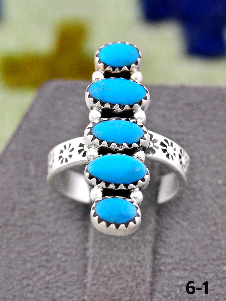 Southwest Handmade Kingman Turquoise & Sterling Silver Ring