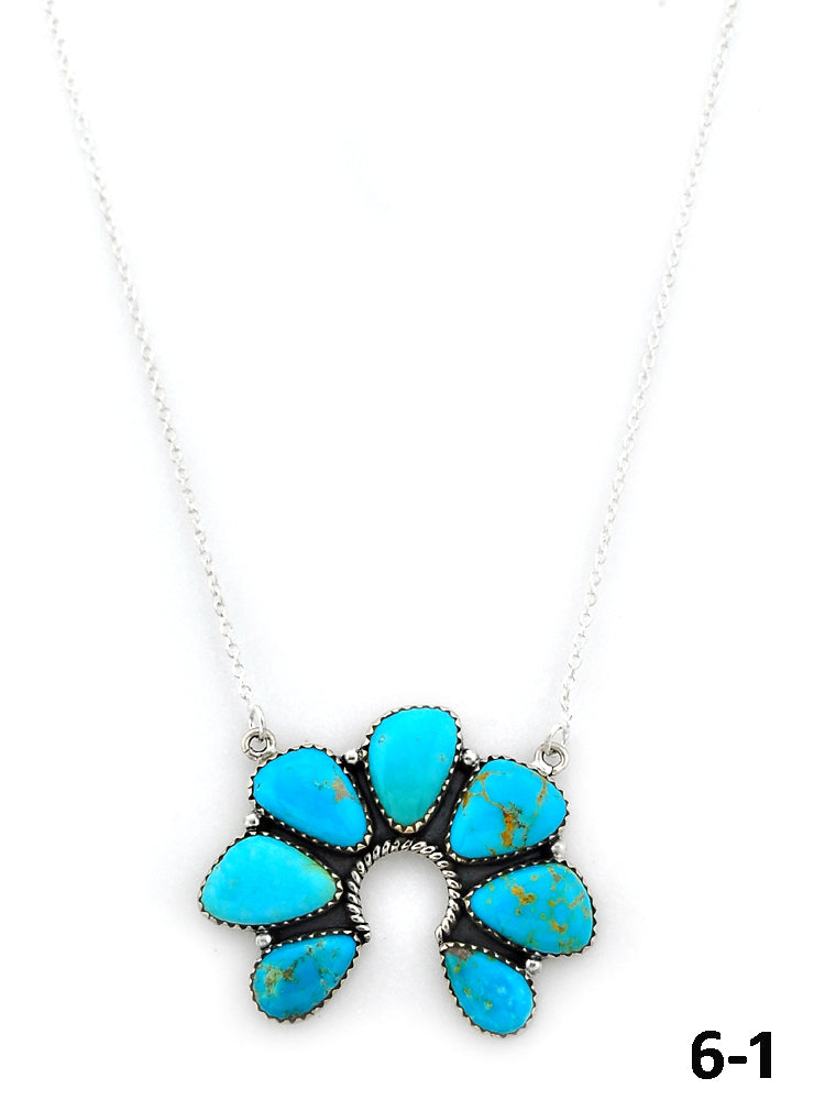 Southwest Made Santa Maria Turquoise & Sterling Silver Necklace