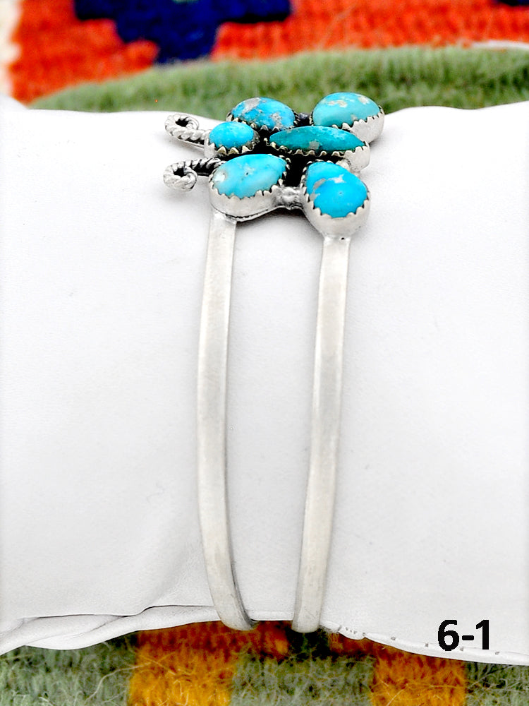 Southwest Made White Water Turquoise Cuff Bracelet