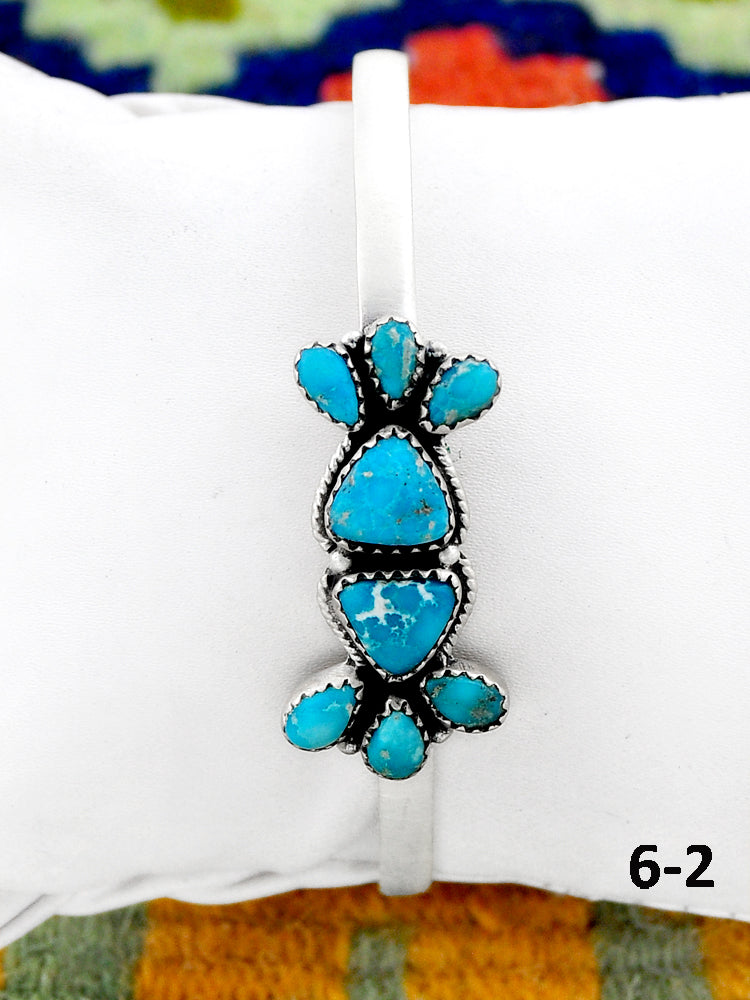 Southwest Made White Water Turquoise Cuff Bracelet