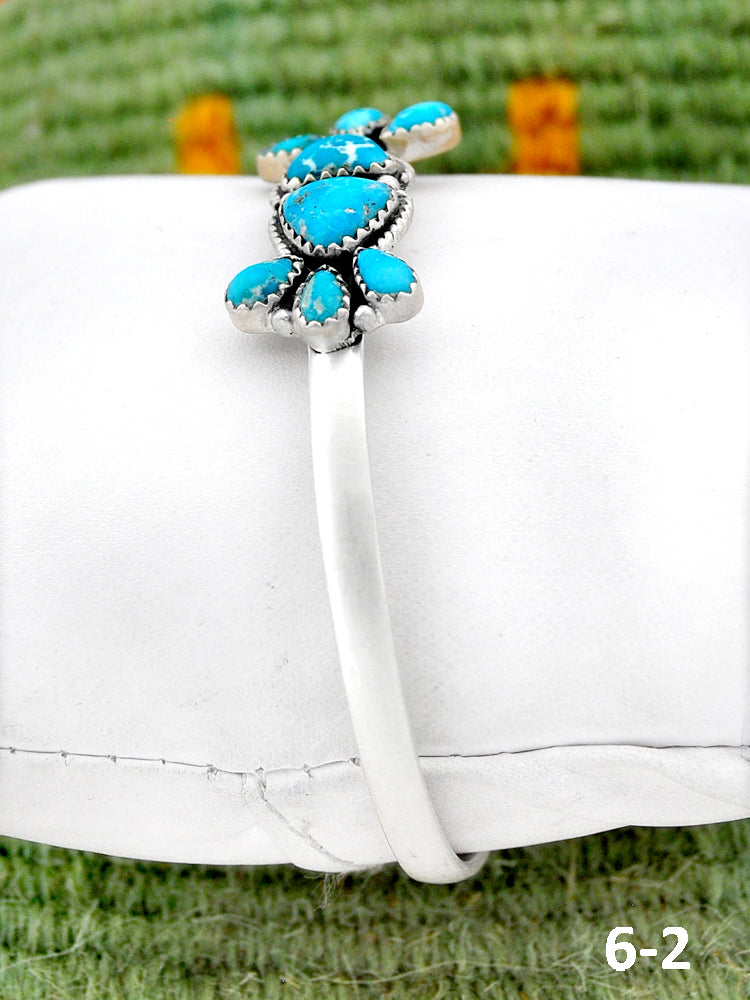 Southwest Made White Water Turquoise Cuff Bracelet