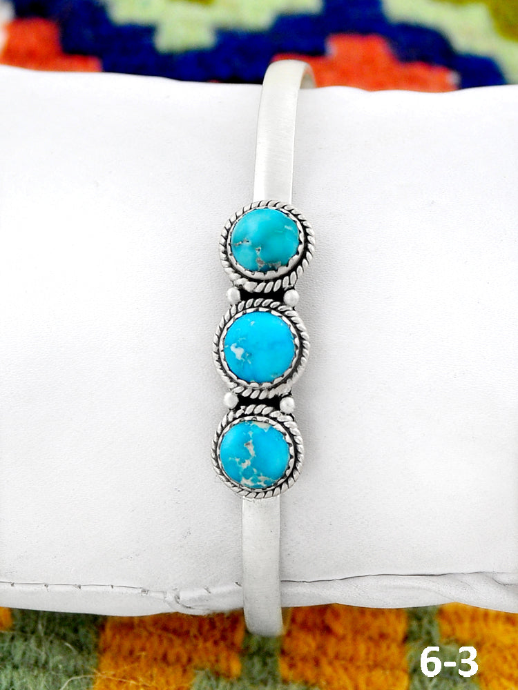 Southwest Made White Water Turquoise Cuff Bracelet