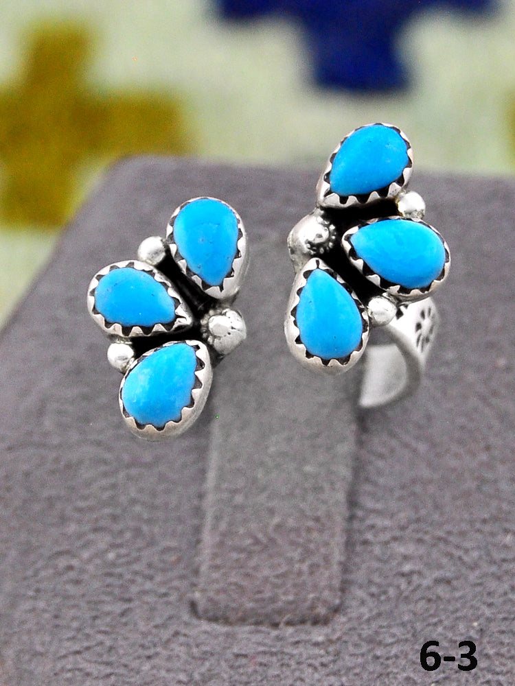 Southwest Handmade Kingman Turquoise & Sterling Silver Ring