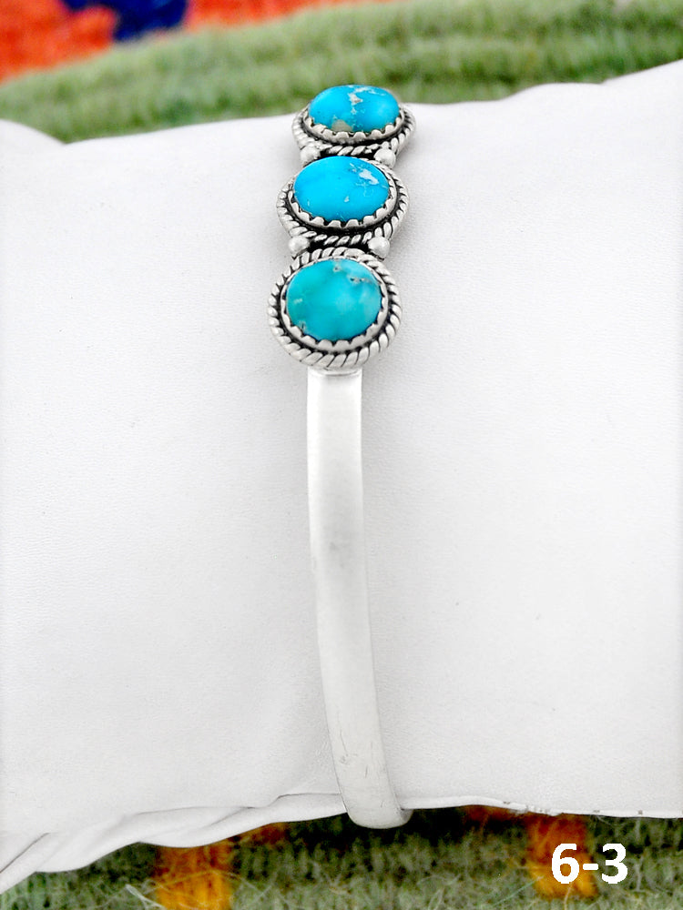 Southwest Made White Water Turquoise Cuff Bracelet