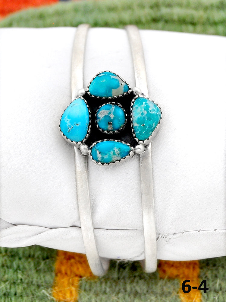 Southwest Made White Water Turquoise Cuff Bracelet