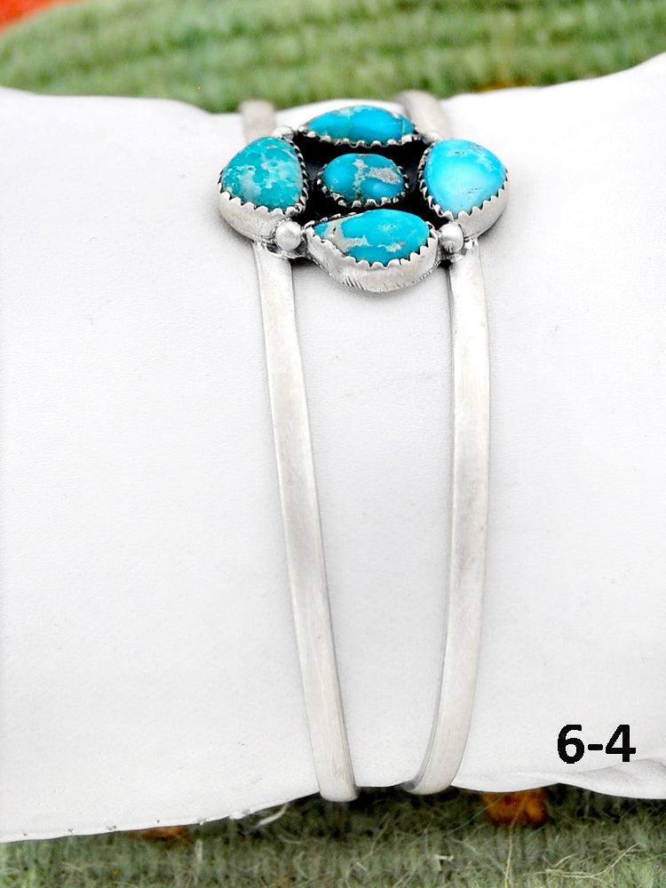 Southwest Made White Water Turquoise Cuff Bracelet