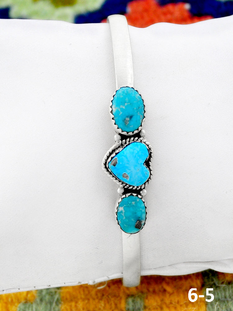 Southwest Made White Water Turquoise Cuff Bracelet