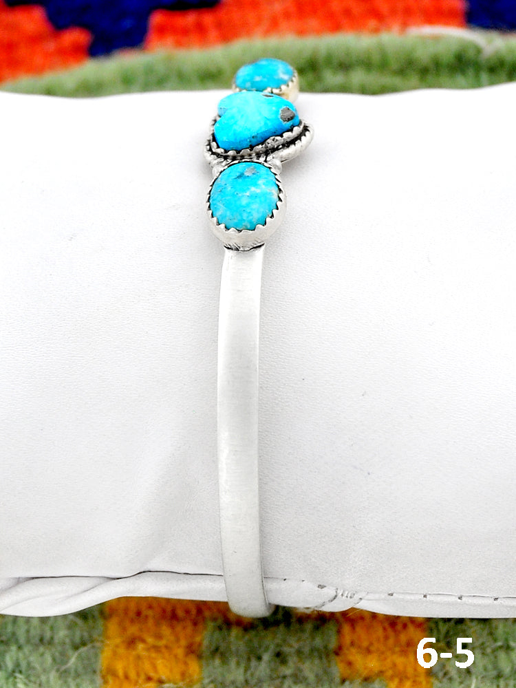 Southwest Made White Water Turquoise Cuff Bracelet
