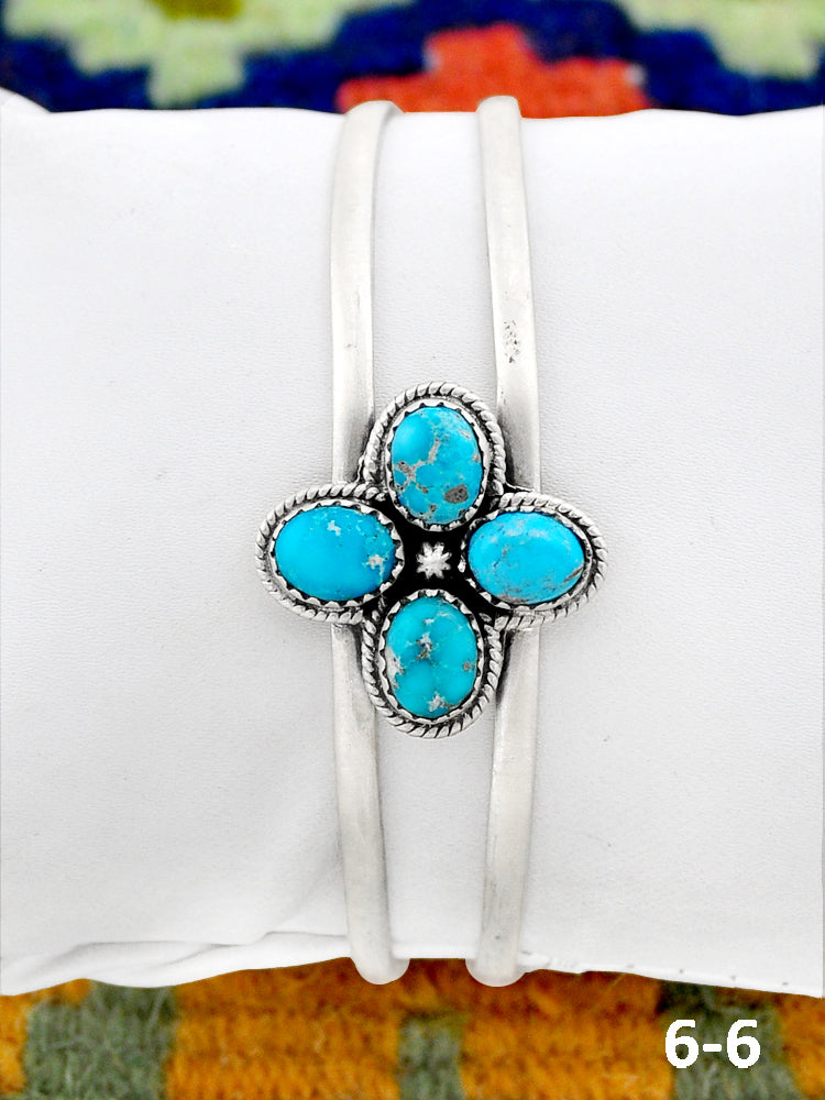 Southwest Made White Water Turquoise Cuff Bracelet