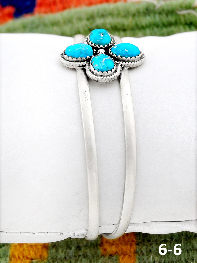 Southwest Made White Water Turquoise Cuff Bracelet