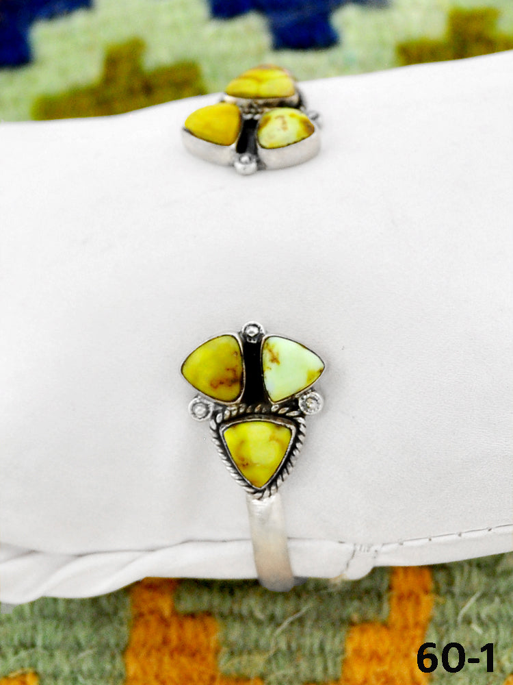Southwest Handmade Palomino & Sterling Silver Cuff Bracelet