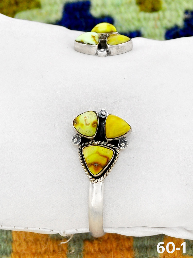 Southwest Handmade Palomino & Sterling Silver Cuff Bracelet