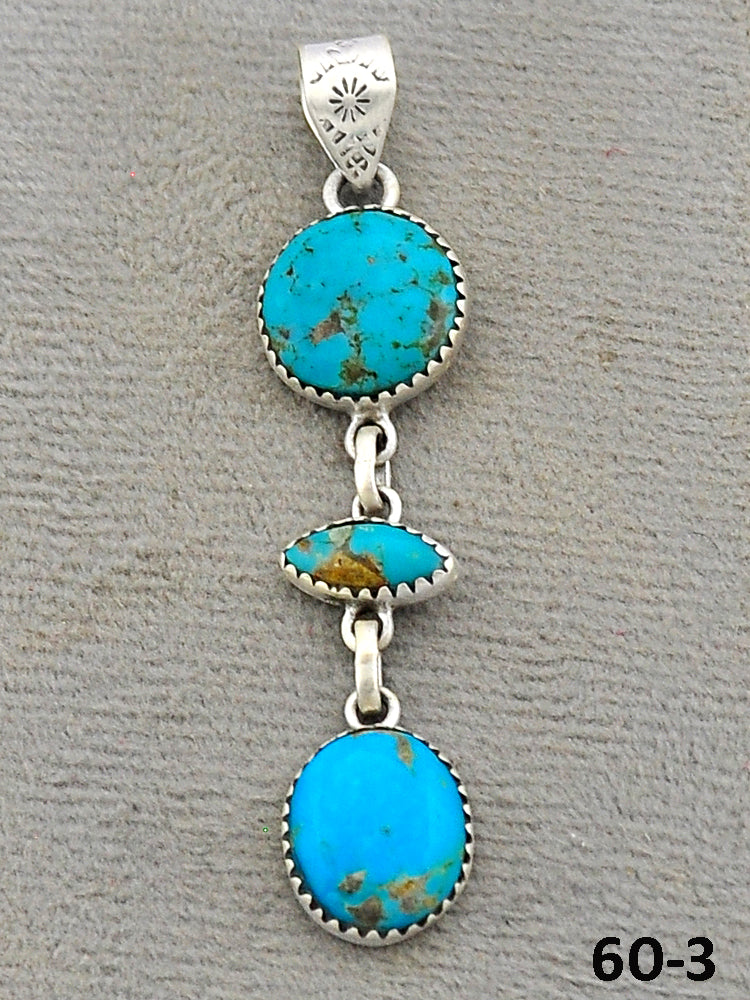 Southwest Made Santa Maria Turquoise & Sterling Silver Pendant