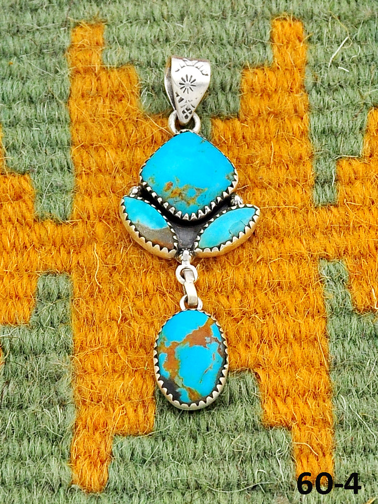 Southwest Made Santa Maria Turquoise & Sterling Silver Pendant