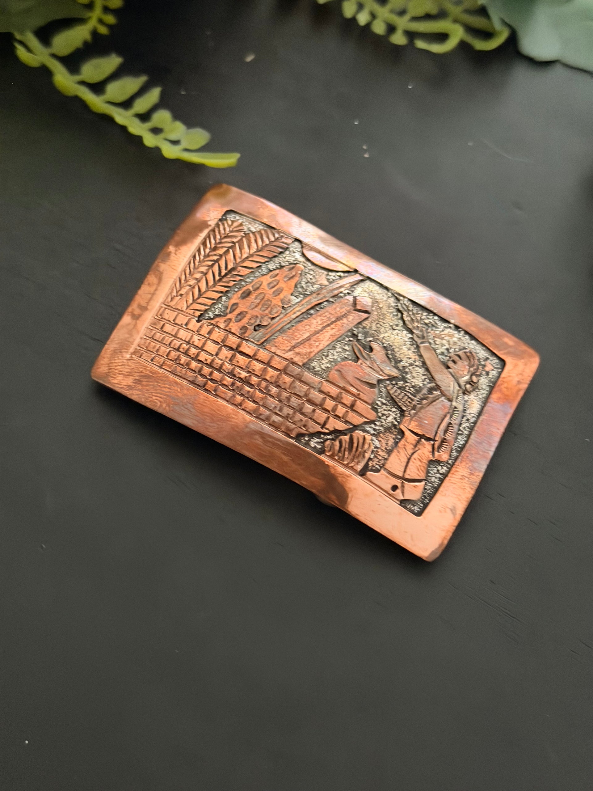 Elaine Becenti Copper Belt Buckle