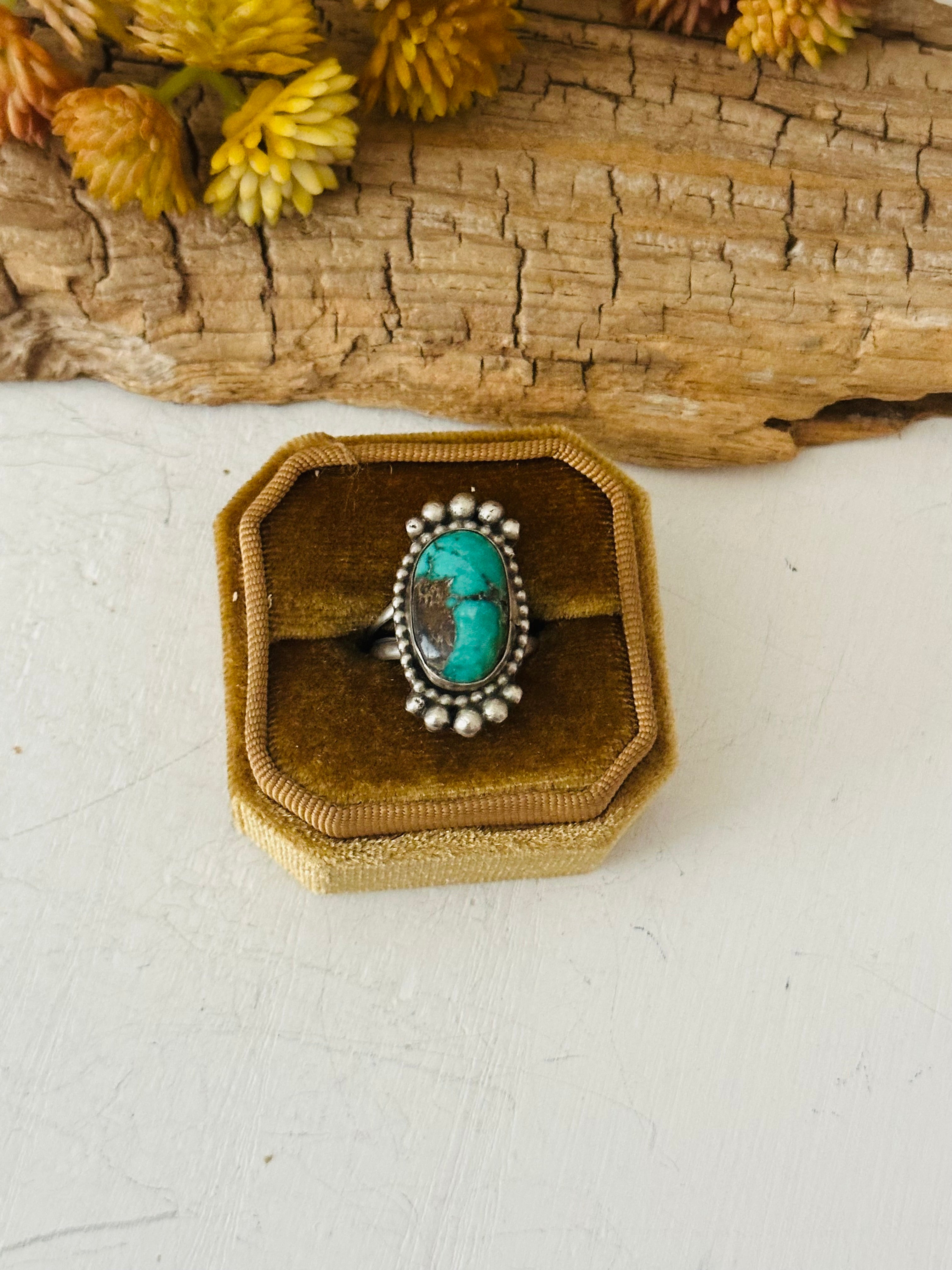 Navajo Made Turquoise & Sterling Silver Ring