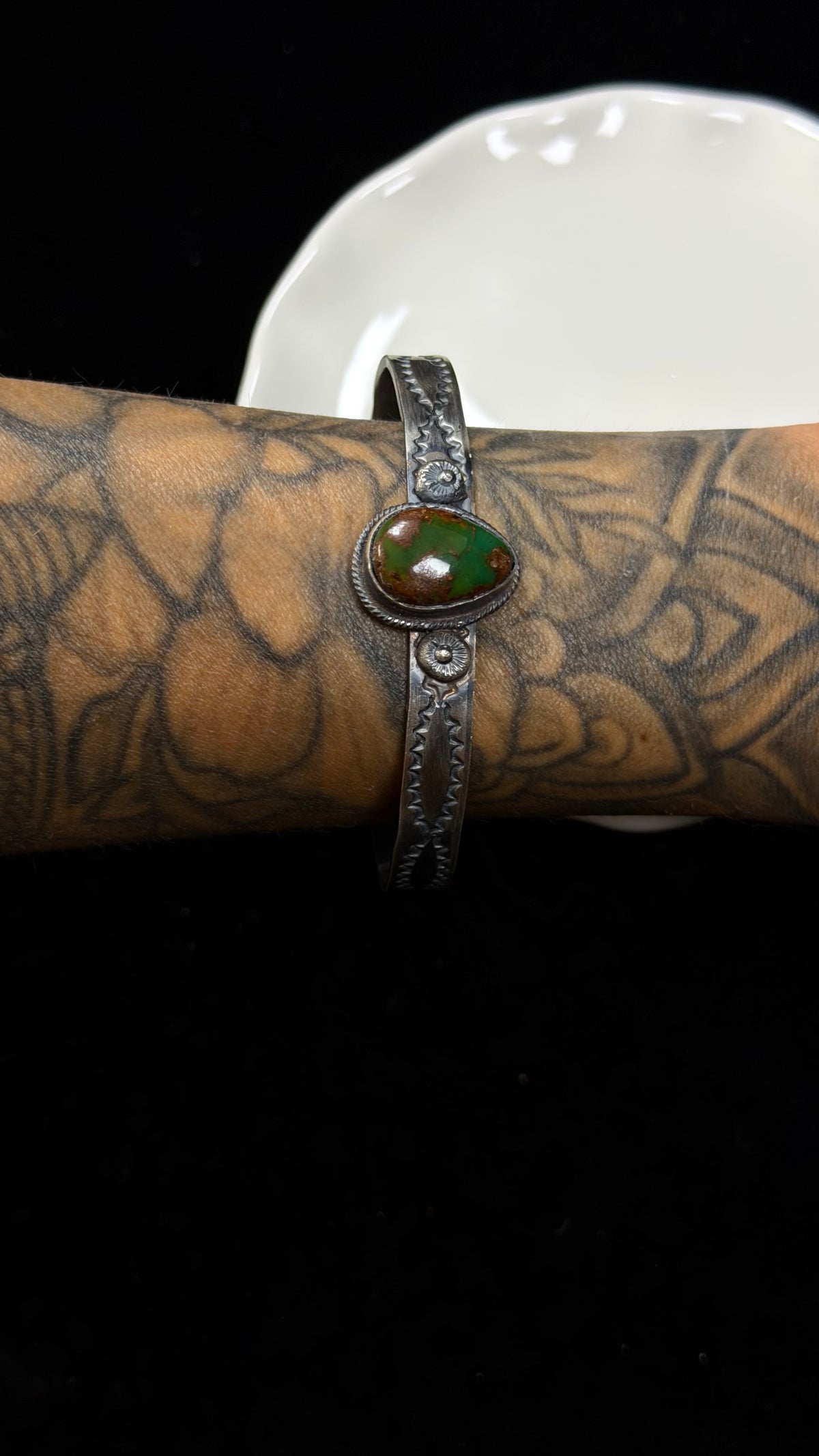 Tillie Jon Royston Turquoise & Sterling Silver Cuff Bracelet