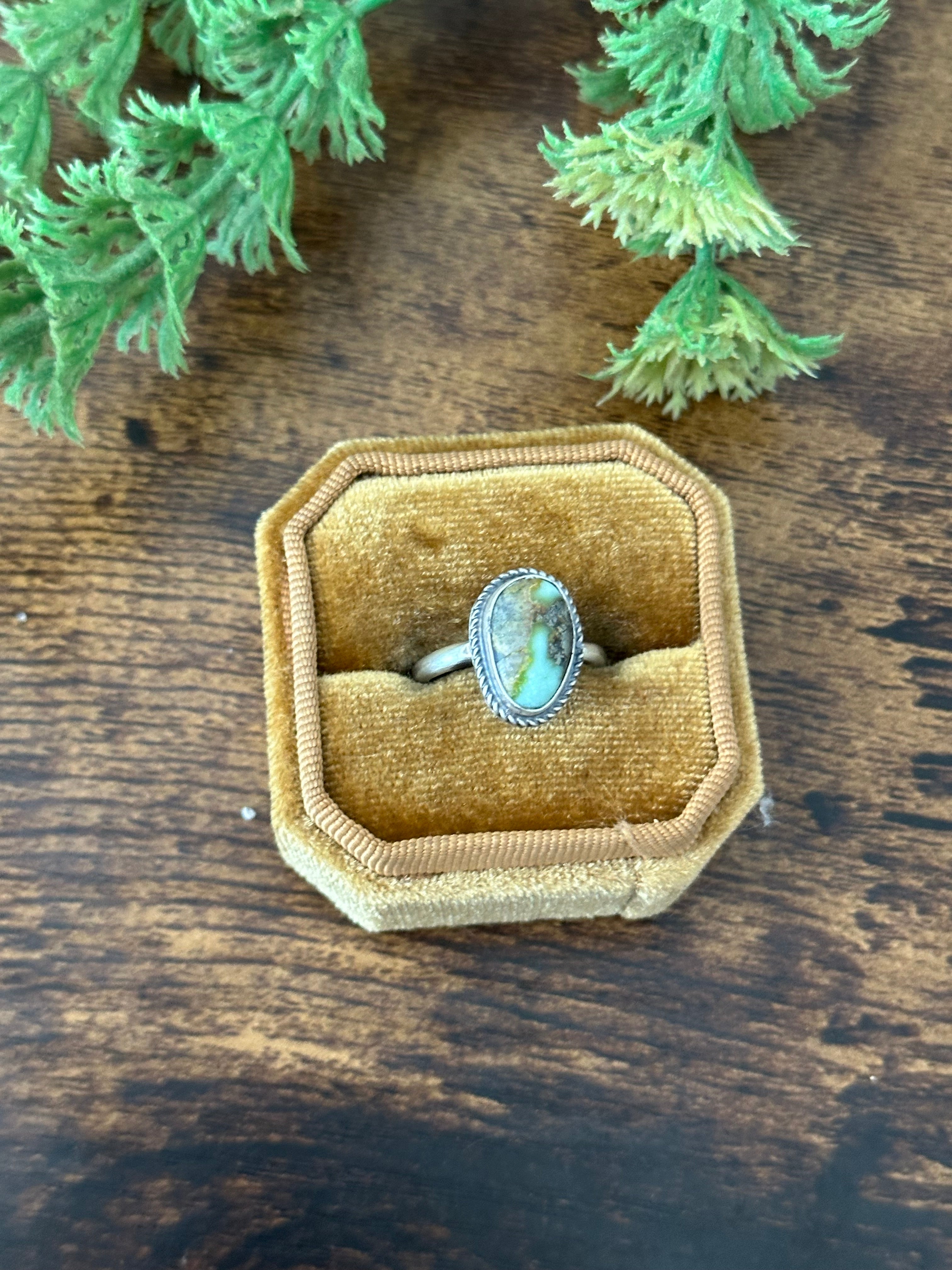 Navajo Handmade Palomino Variscite & Sterling Silver Rings