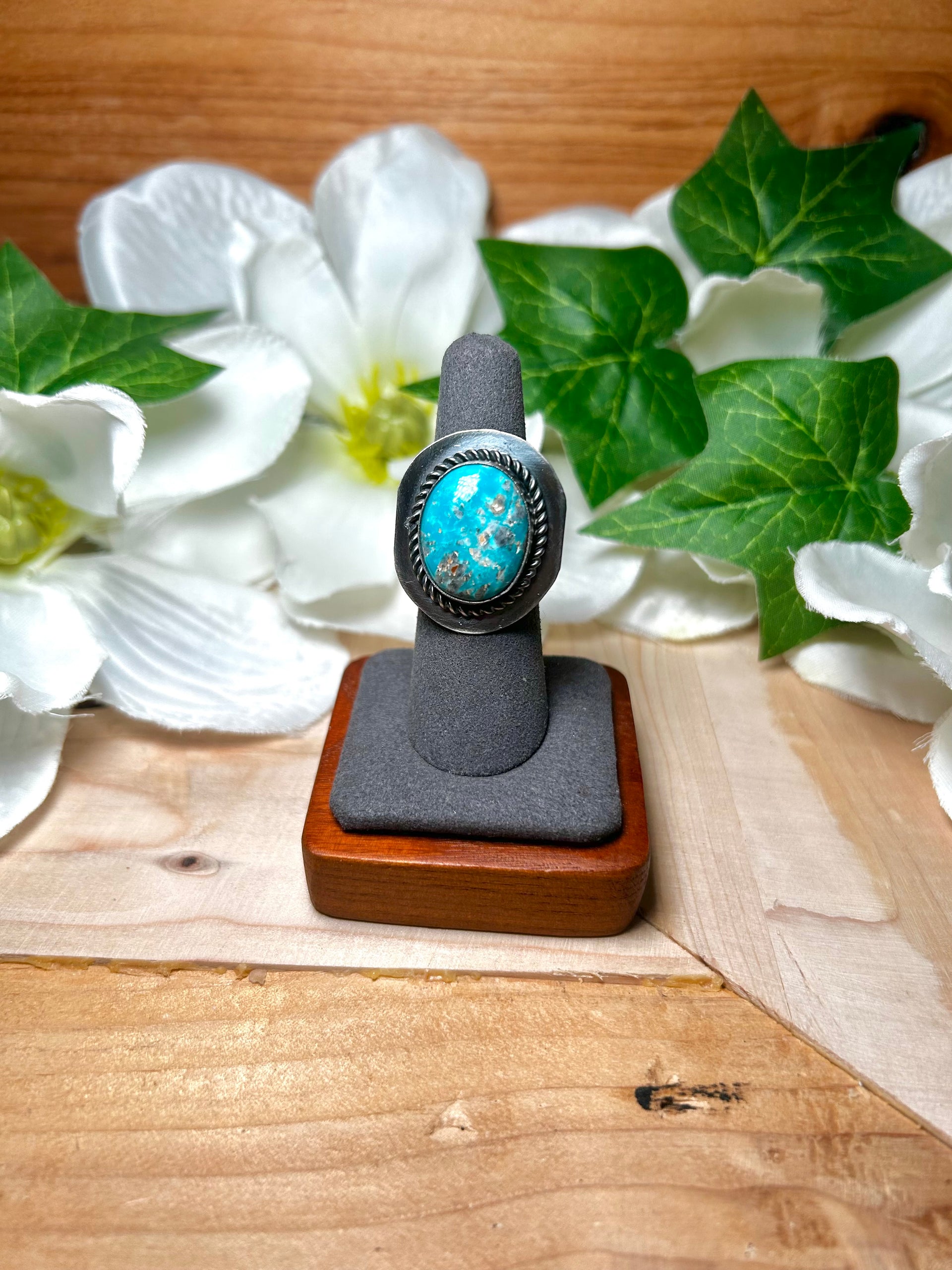 Bessie Skeets Royston Turquoise & Sterling Silver Ring Size 6.25
