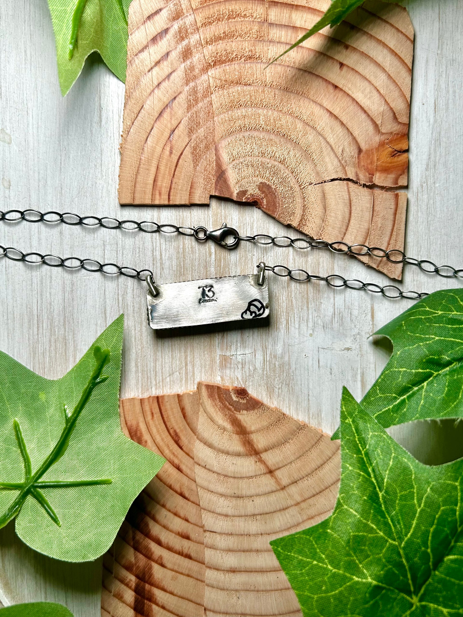 Tia Long Blue Dahlia & Sterling Silver Necklace