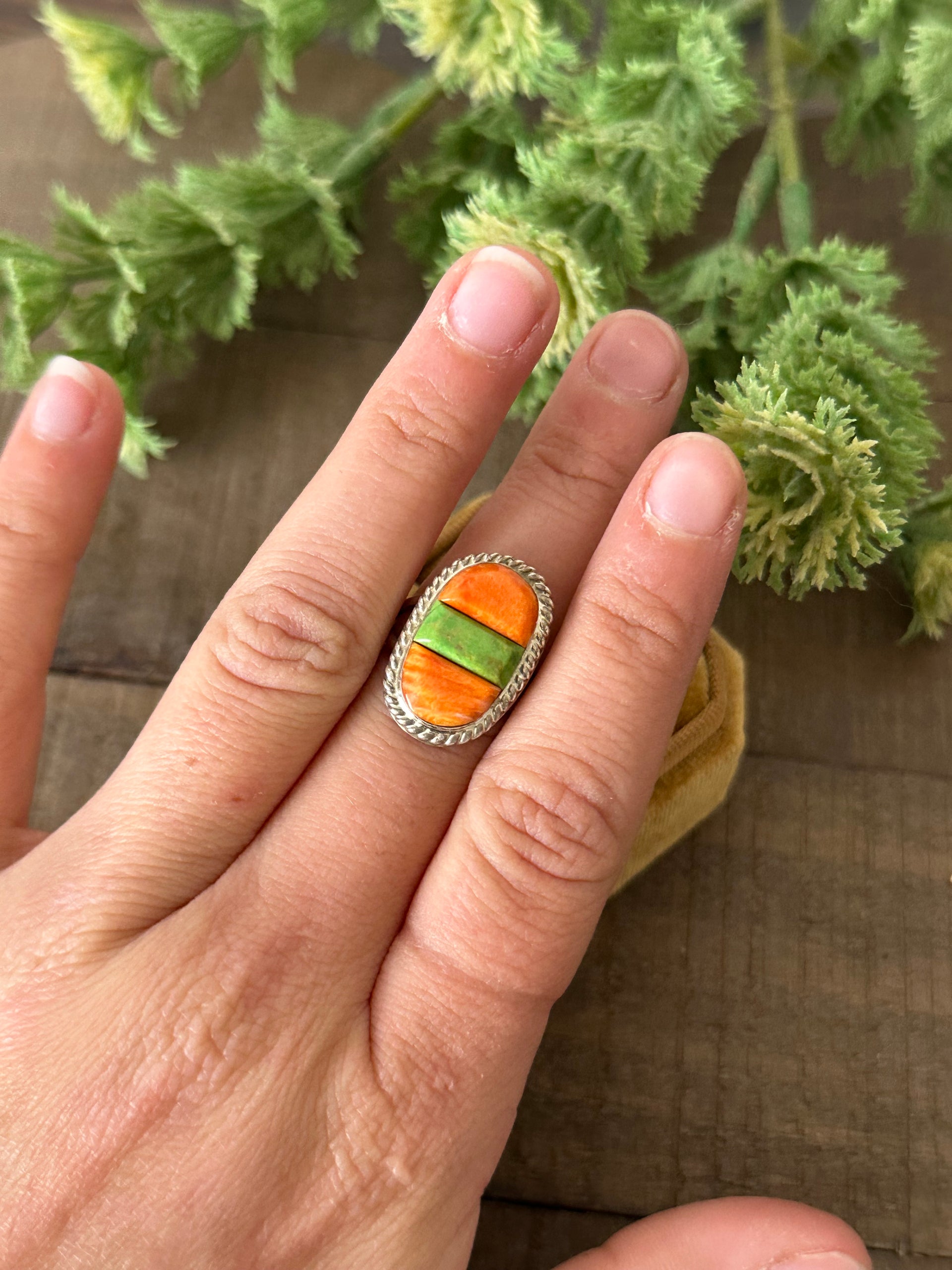 Victor Thompson & Sterling Silver Inlay Ring