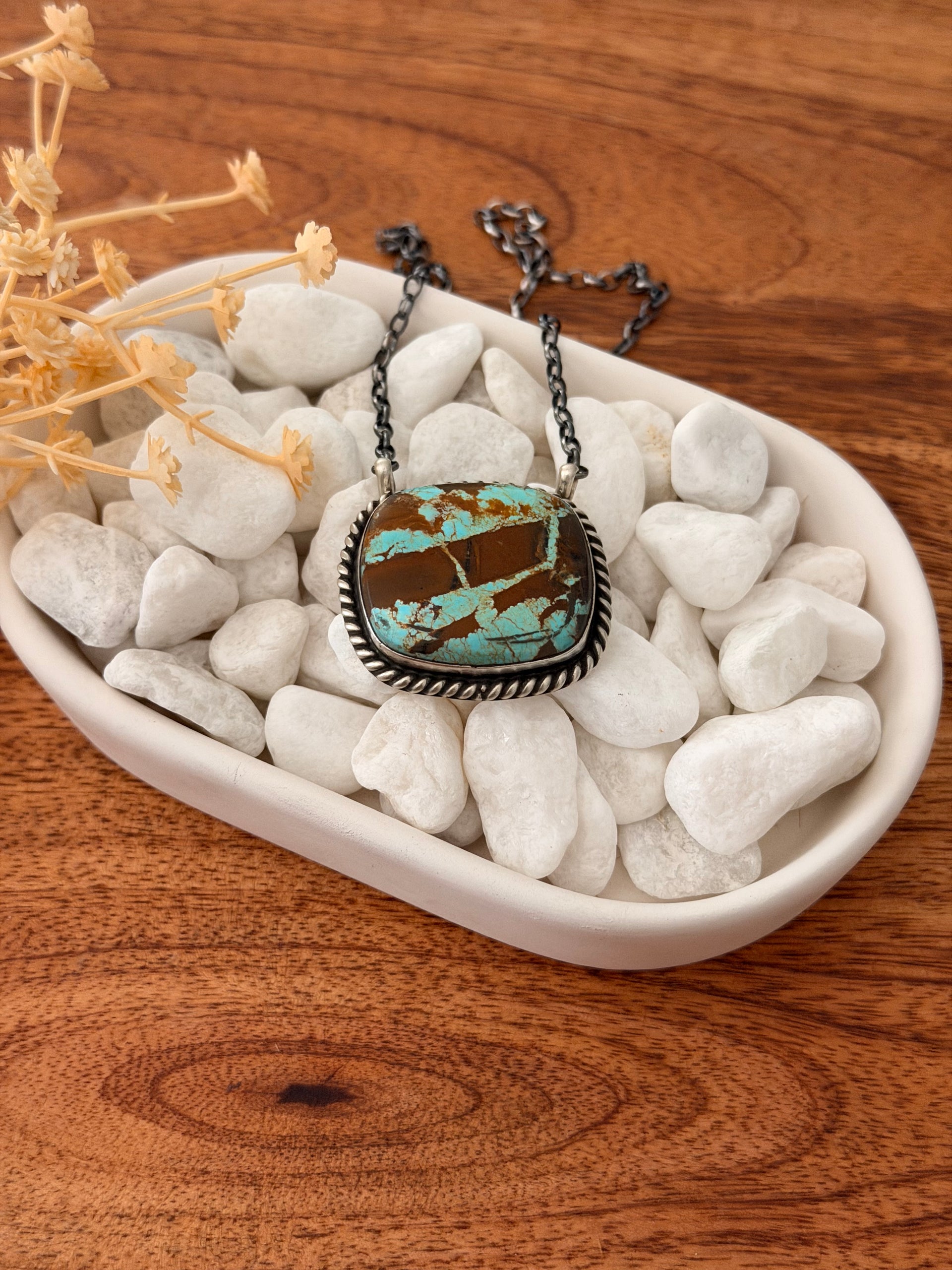 Judith Dixon Mine 8 Turquoise & Sterling Silver Necklace