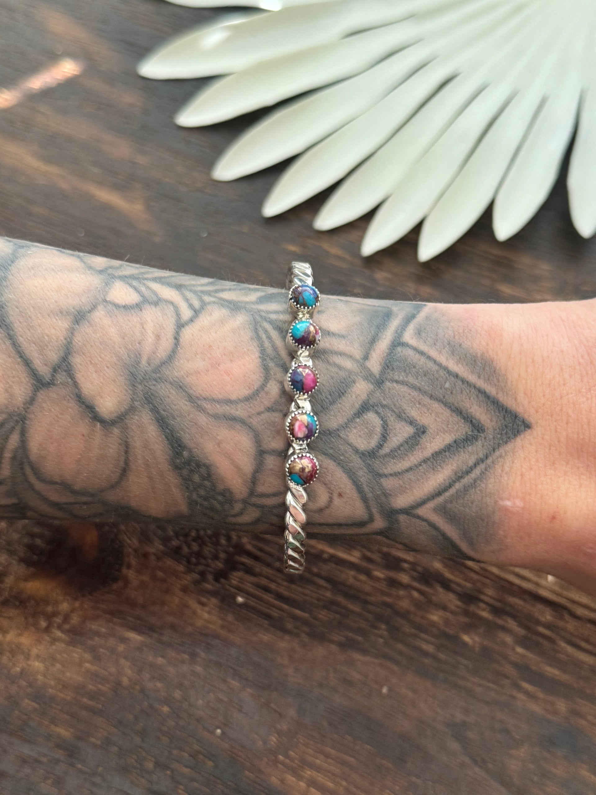 Chester Charlie Purple Mohave Turquoise & Sterling Silver Cuff Bracelet