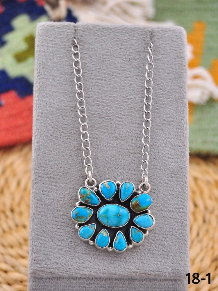 Southwest Made Royston Turquoise & Sterling Silver Necklace