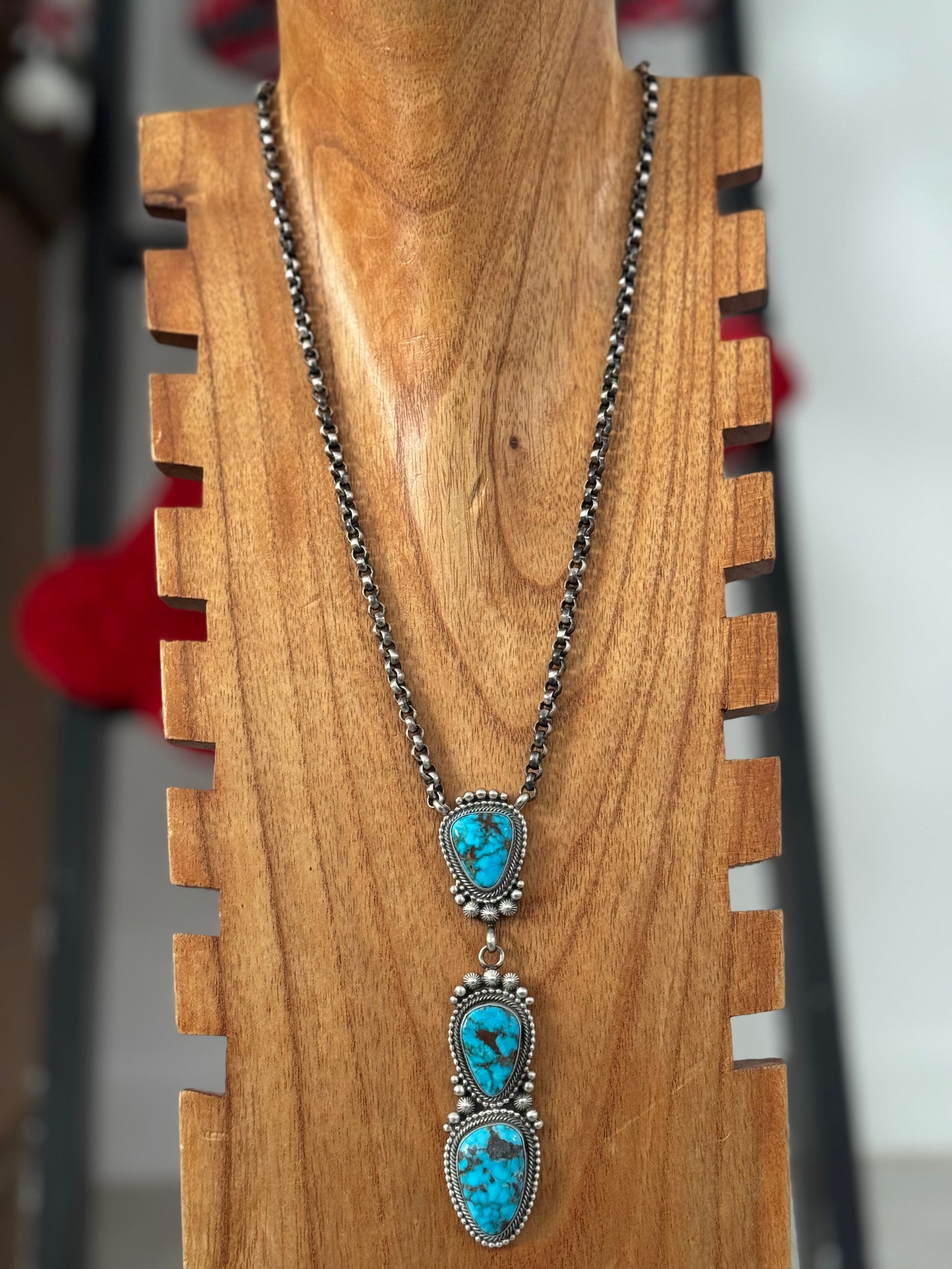 Tom Lewis Sonoran Mountain Turquoise & Sterling Silver Necklace