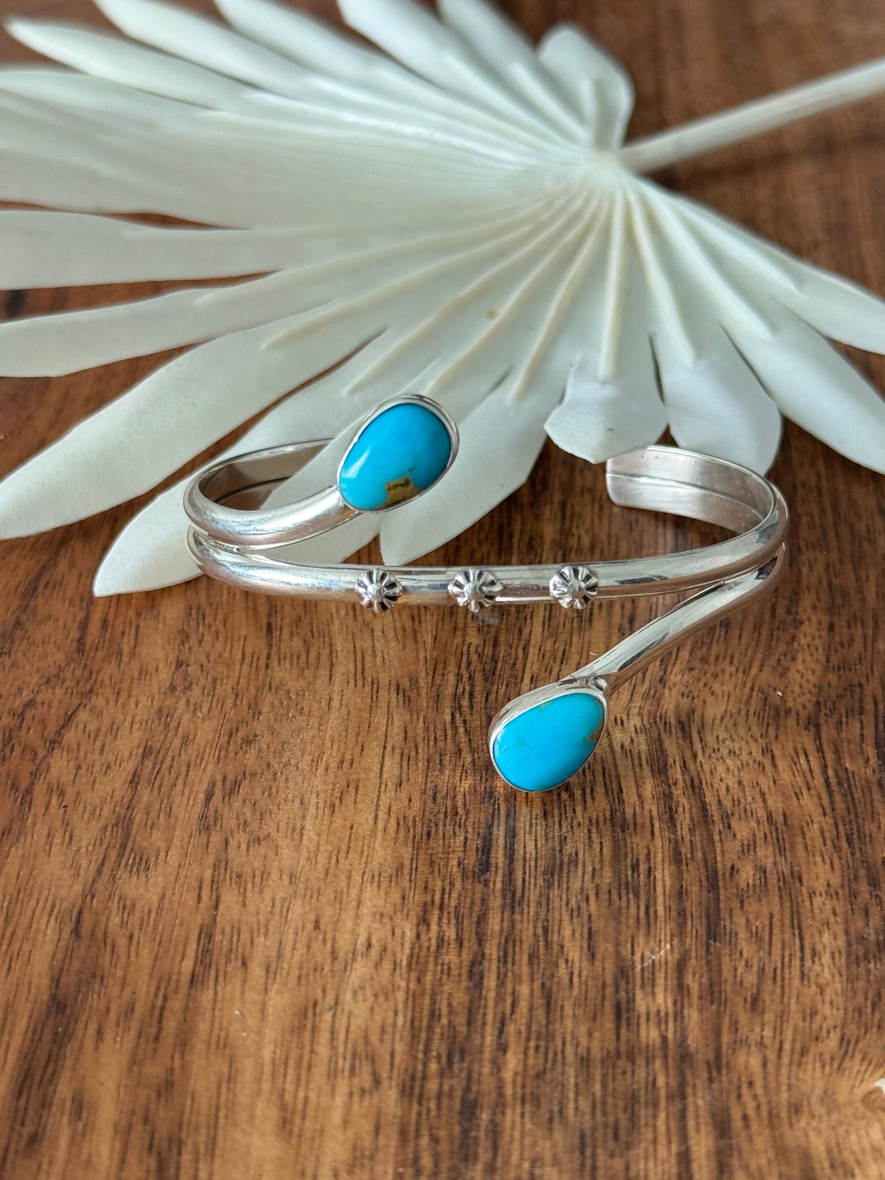 Thomas Yazzie Kingman Turquoise & Sterling Silver Cuff Bracelet