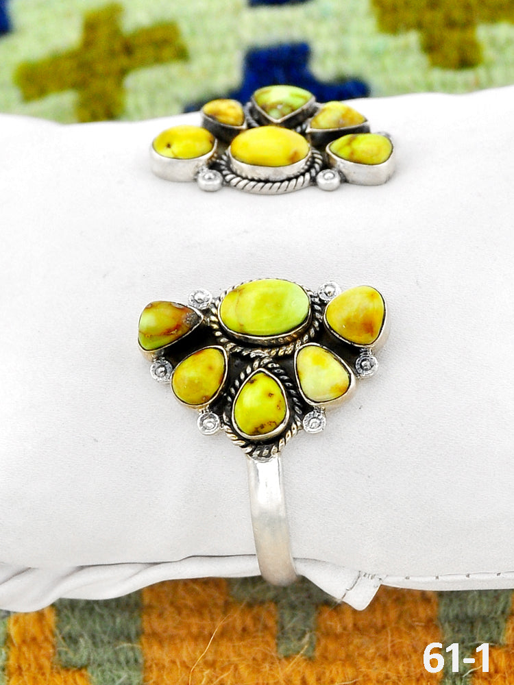 Southwest Handmade Palomino & Sterling Silver Cuff Bracelet