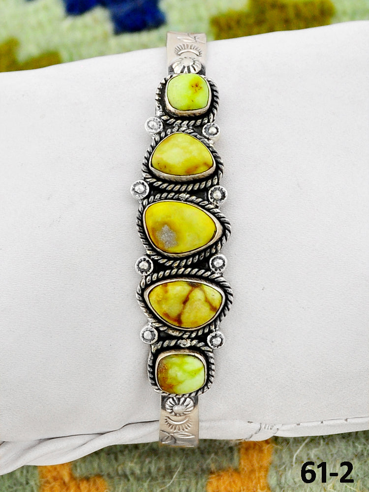 Southwest Handmade Palomino & Sterling Silver Cuff Bracelet