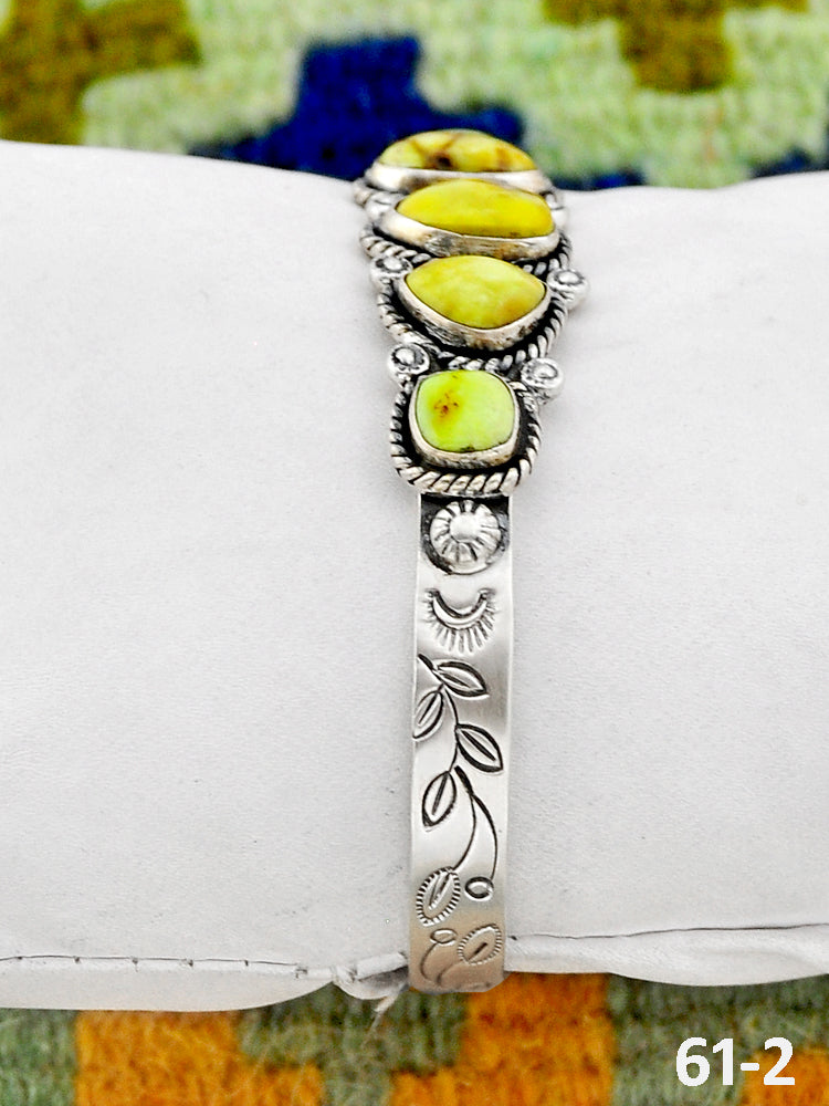 Southwest Handmade Palomino & Sterling Silver Cuff Bracelet