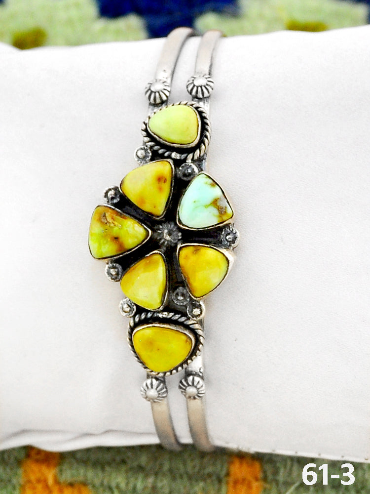 Southwest Handmade Palomino & Sterling Silver Cuff Bracelet
