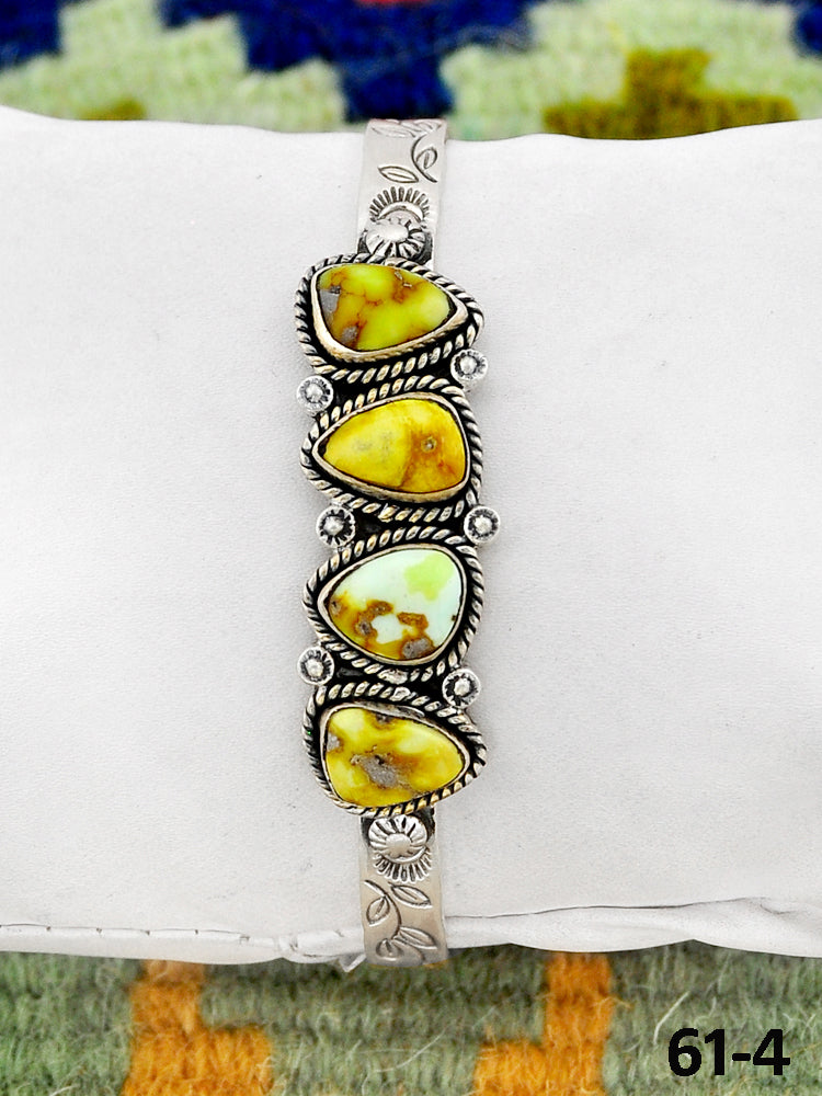 Southwest Handmade Palomino & Sterling Silver Cuff Bracelet