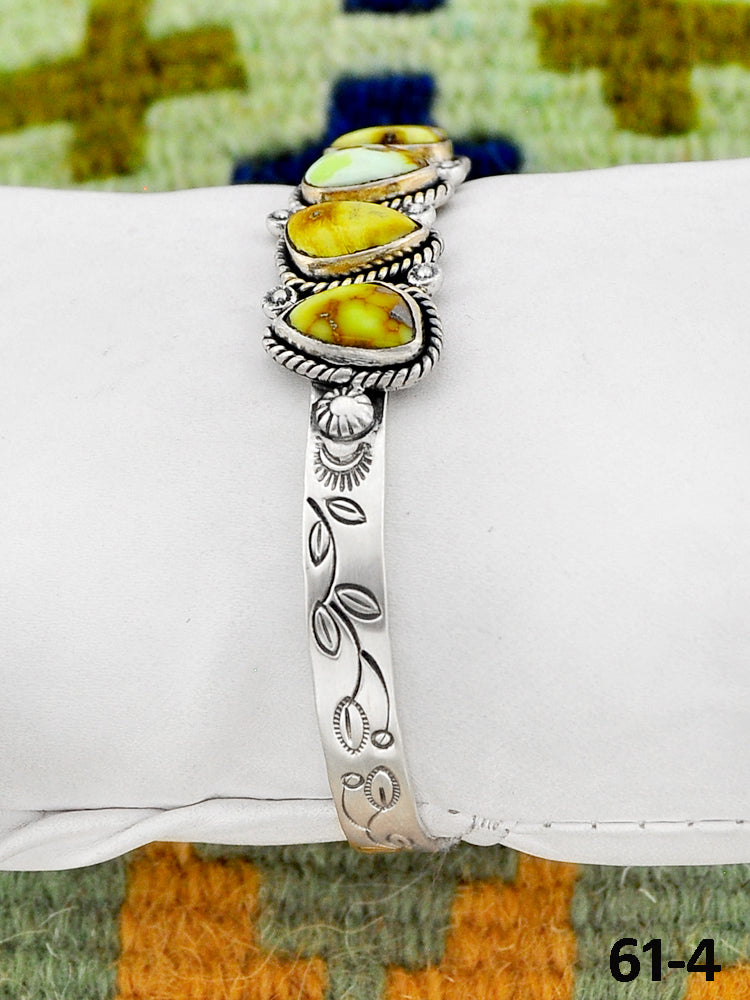 Southwest Handmade Palomino & Sterling Silver Cuff Bracelet