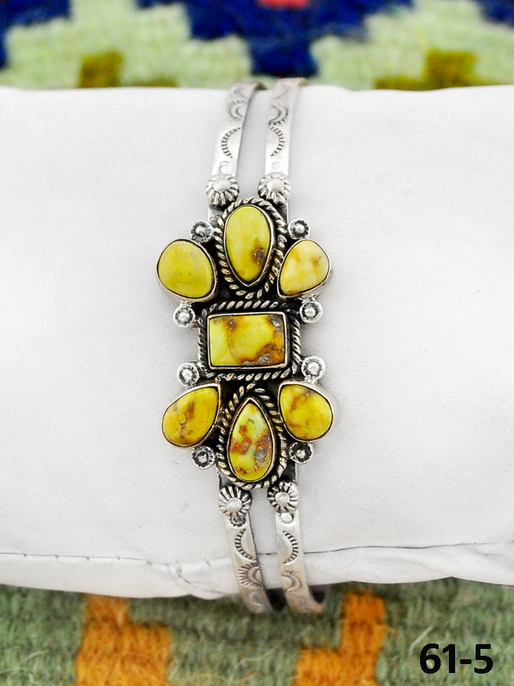 Southwest Handmade Palomino & Sterling Silver Cuff Bracelet