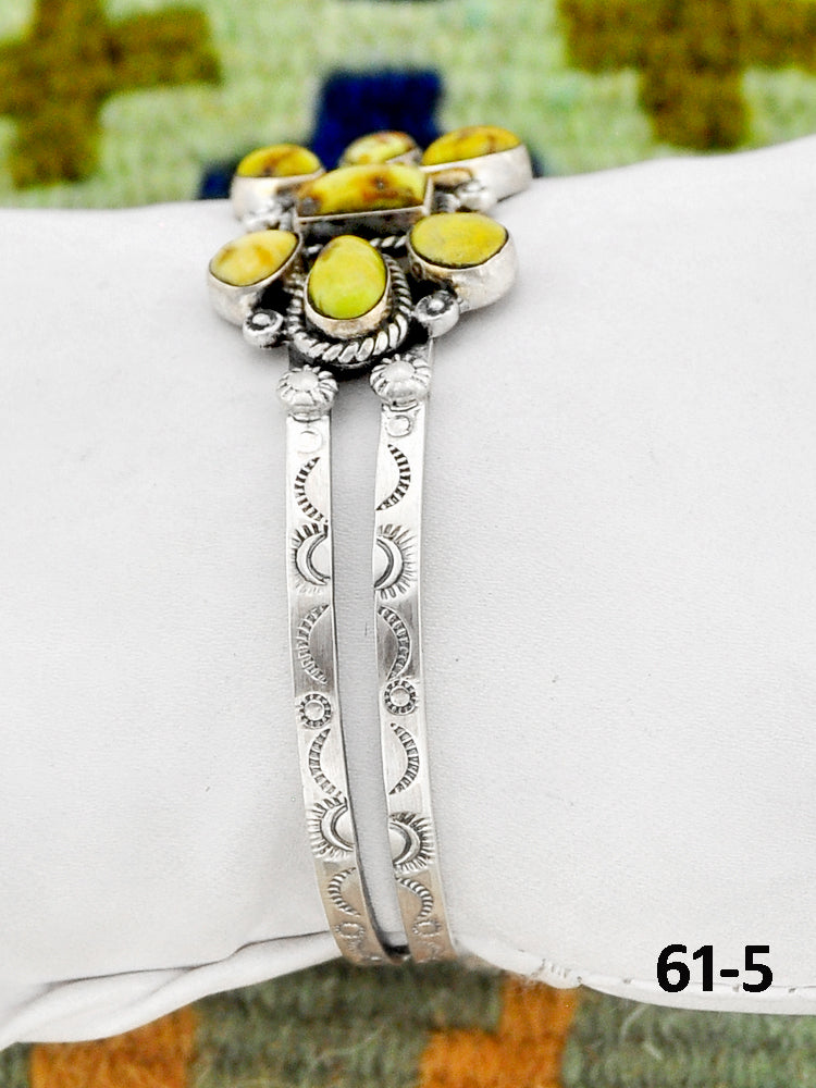 Southwest Handmade Palomino & Sterling Silver Cuff Bracelet