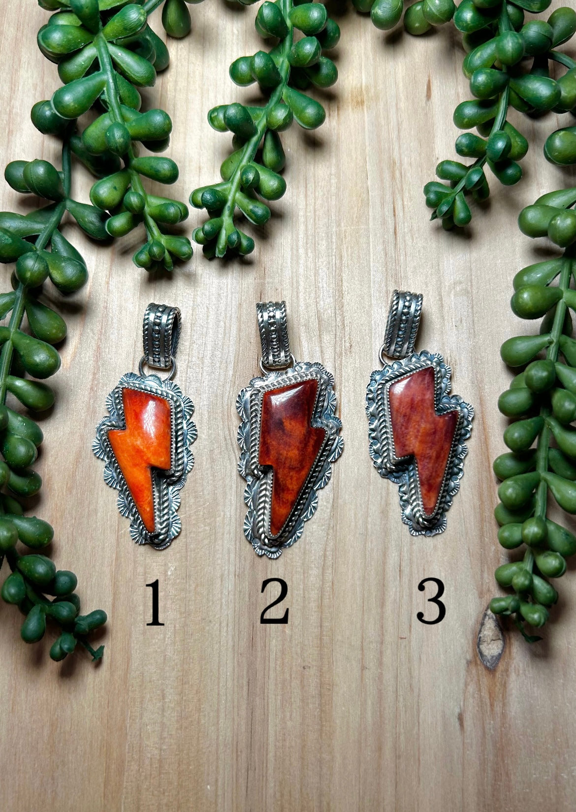 Navajo Made Spiny Oyster & Sterling Silver Pendant