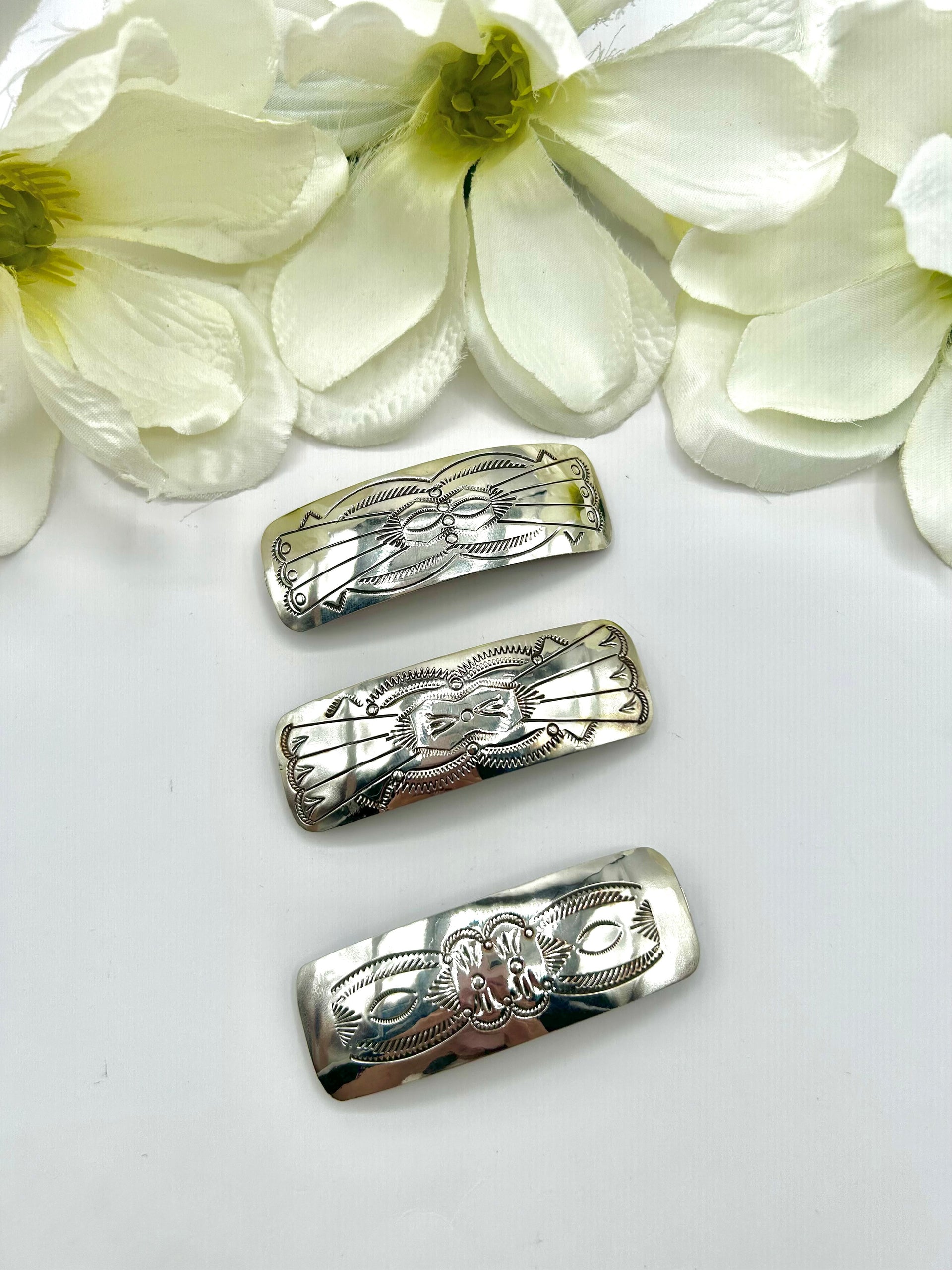 Navajo Made Sterling Silver Barrette