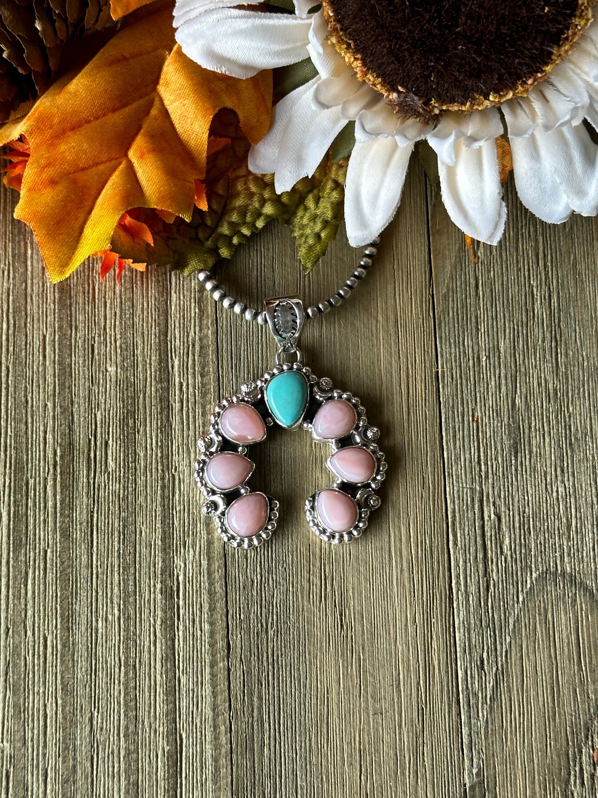 Southwest Handmade Multi Stone & Sterling Silver Naja Pendant
