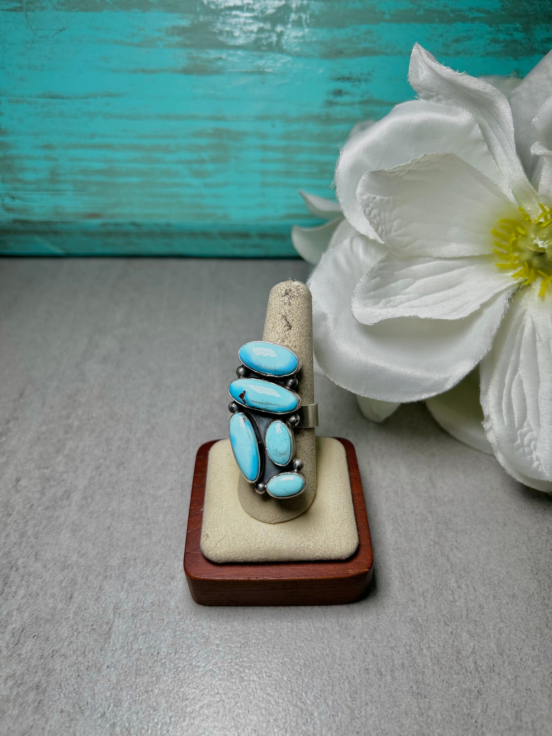 Jameson Garcia Golden Hill Turquoise & Sterling Silver Adjustable Ring