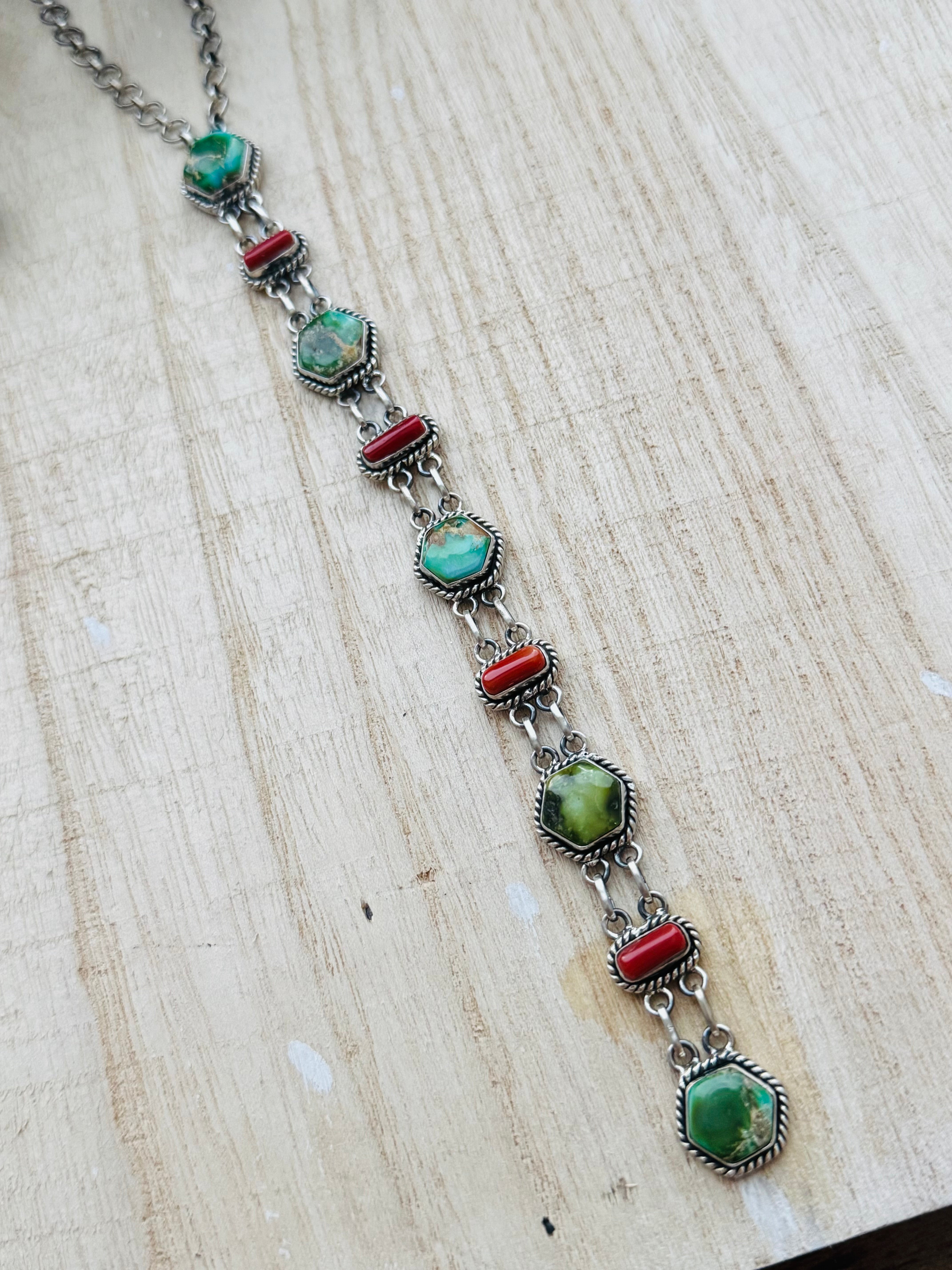 Southwest Made Multi Stone & Sterling Silver Necklace