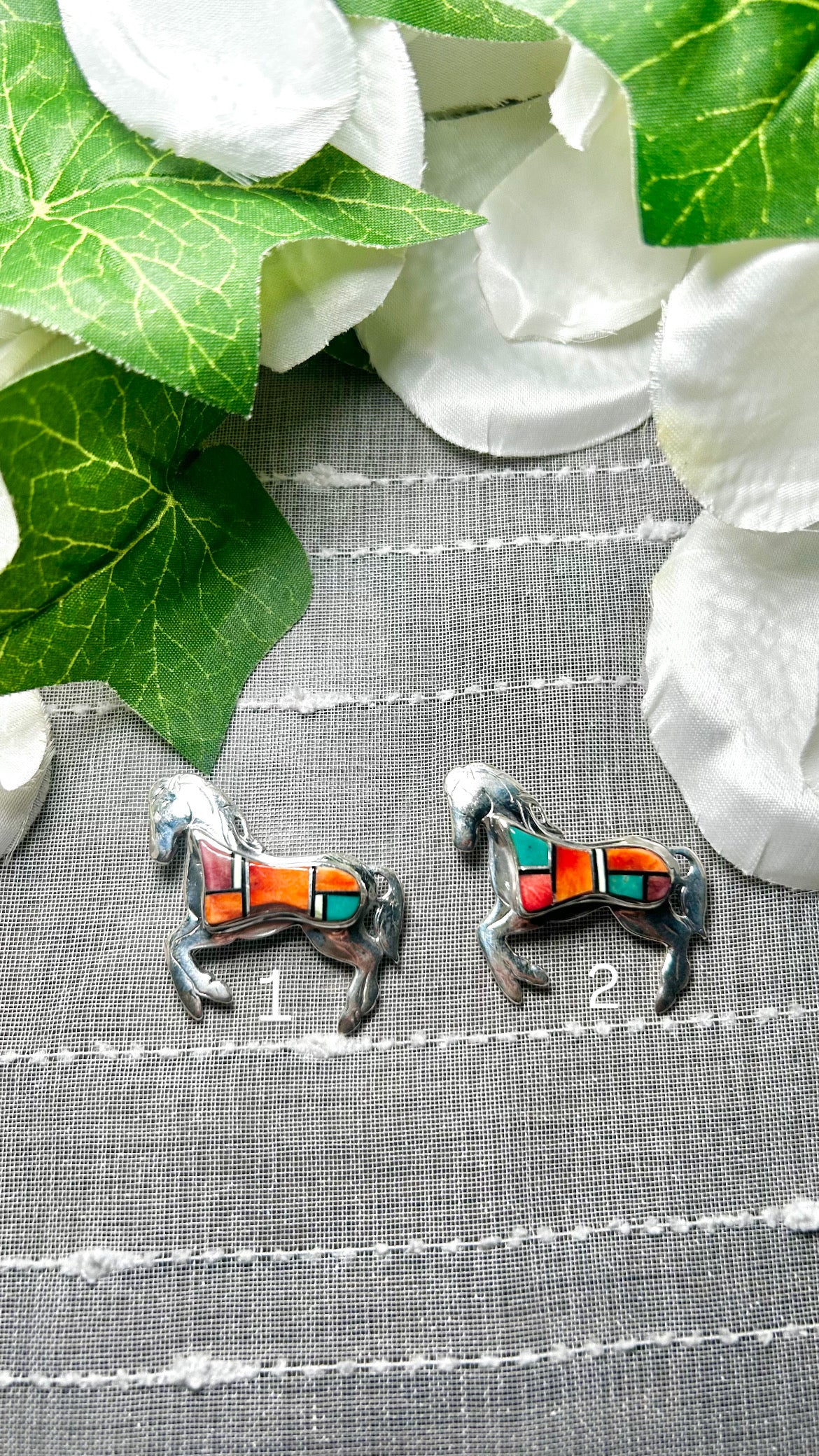 Navajo Made Multi Stone & Sterling Silver Pendant/Pin