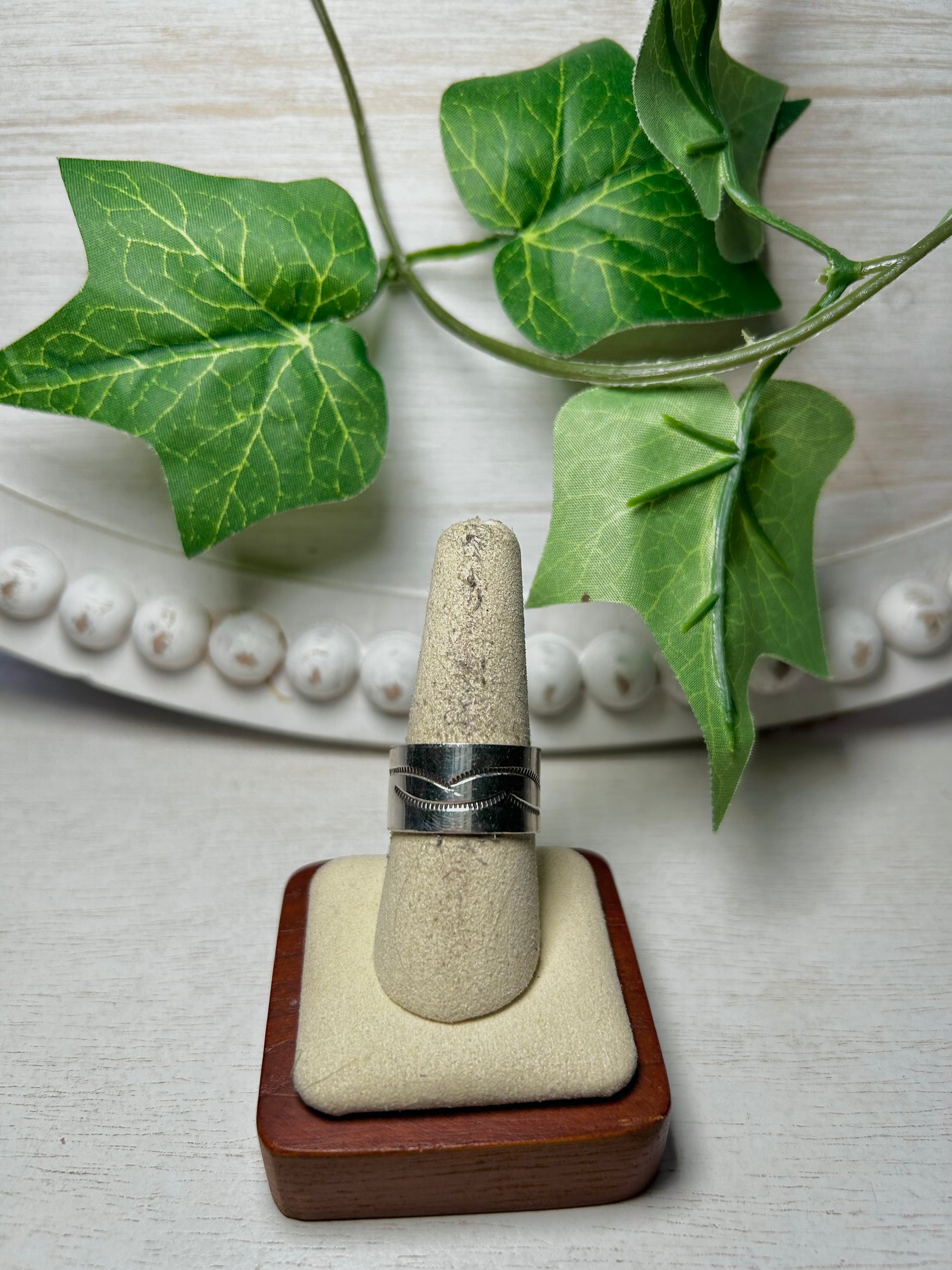 Navajo Made Sterling Silver Ring Size 8.75